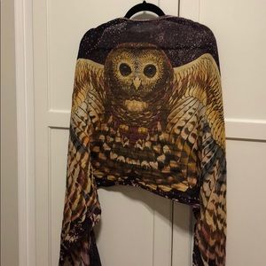 Owl scarf by British artist Sandy Gardner.